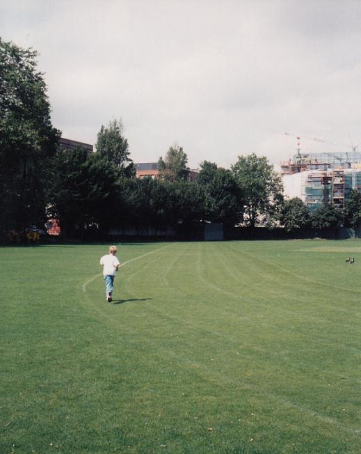 Running on a field at Trinity College